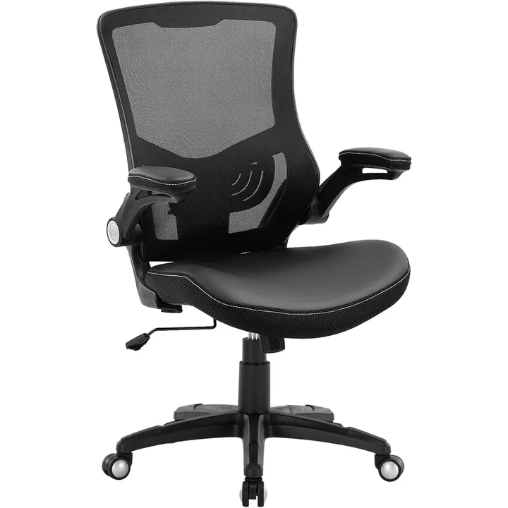 X XISHE Ergonomic Office Chair with PU Leather Seat, model LDL-929, black